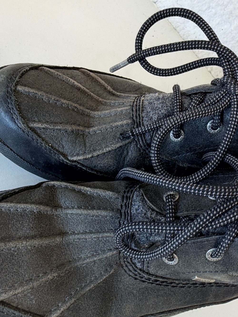 UGG Australia Waterproof Duck Boots Wool Lined Black Womens Size 9 - Picture 5 of 15